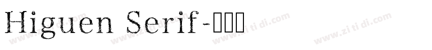 Higuen Serif字体转换